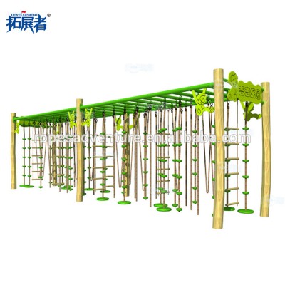 Fun School Playground Children Park Sedar Play Set Rope Climbing Equipment