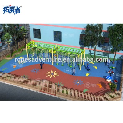 Outdoor Wood School Children Playground Equipment Wooden Playhouse