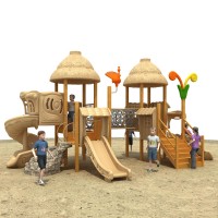 kids playground outdoor wooden children physical fitness training slide playground