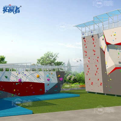 Outdoor Rock Climbing Wall with Fiberglass Climbing Wall Panels